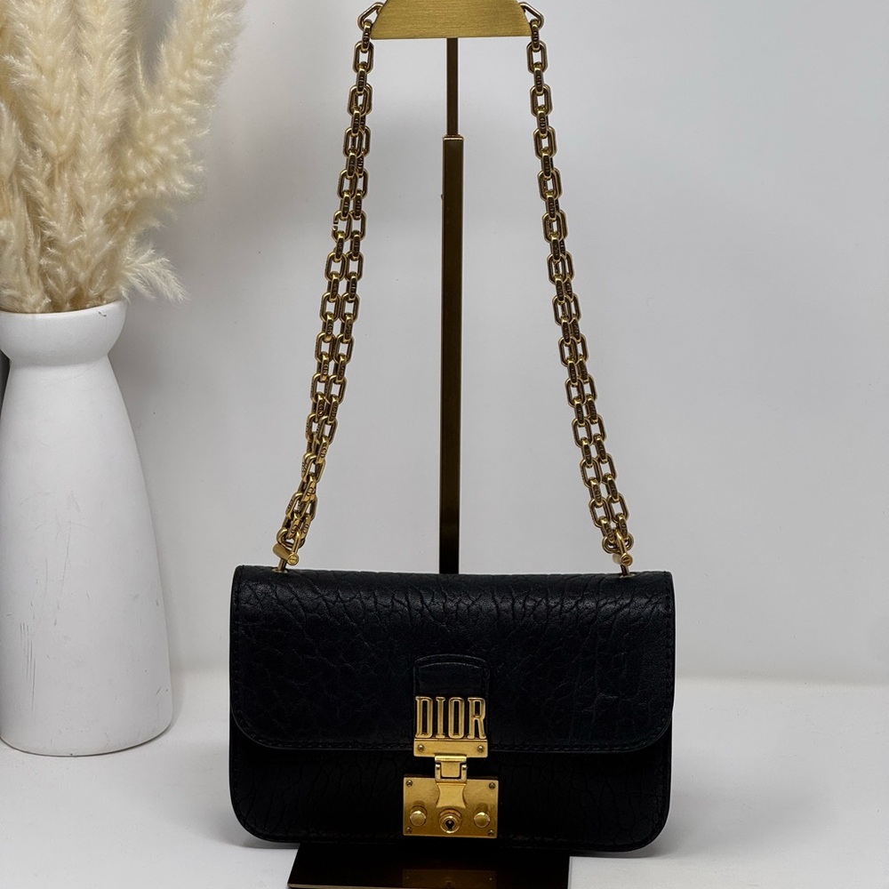 💯Authentic Dior Black DiorAddict Gold hardware Chain Crossbody Bag